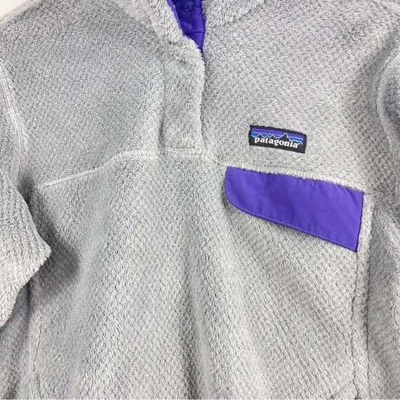 Patagonia Grey Half-Button Fleece Jacket - Picture 9 of 13